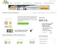 Summer Counting Worksheet Worksheet