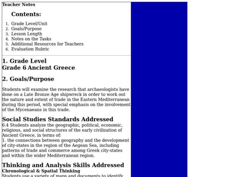 Ancient Greece Lesson Plan