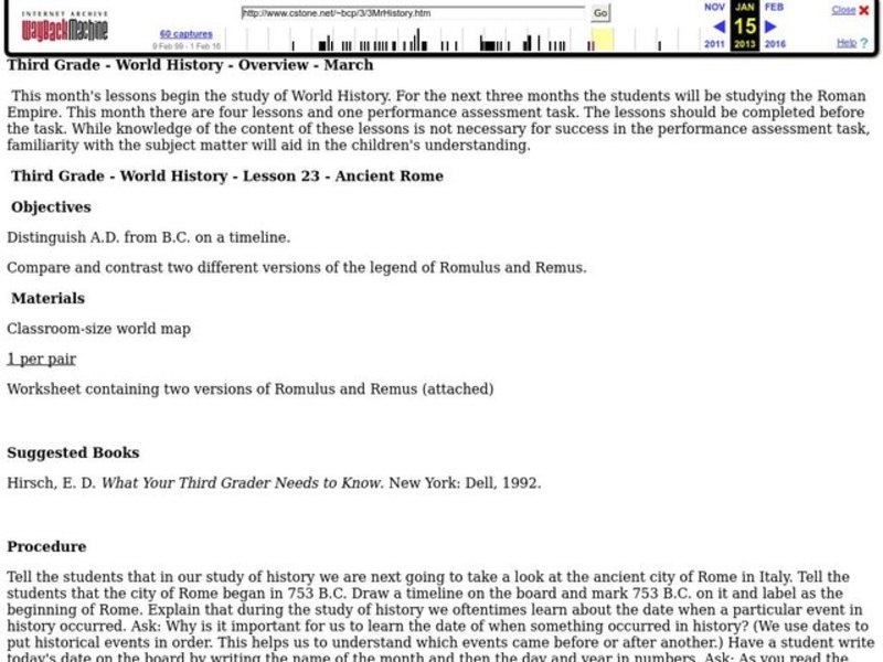 Ancient Rome Lesson Plan