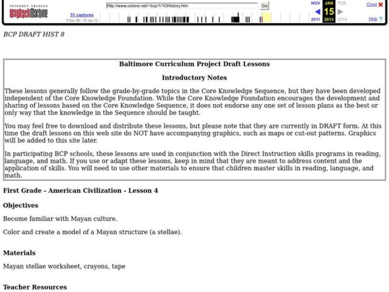 American Civilization Lesson Plan