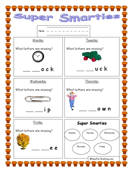 Super Smarties Lesson Plan