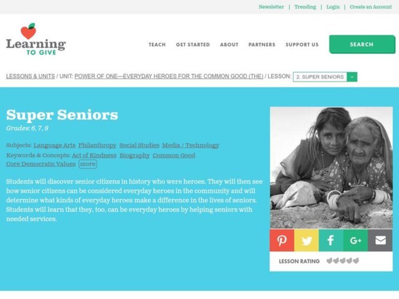 Super Seniors Lesson Plan
