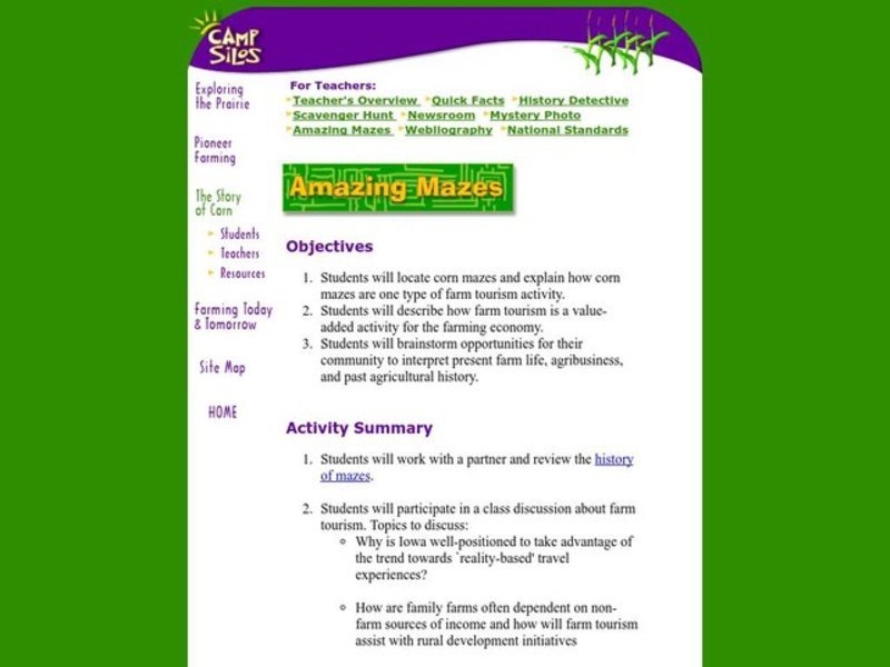 Amazing Mazes Lesson Plan