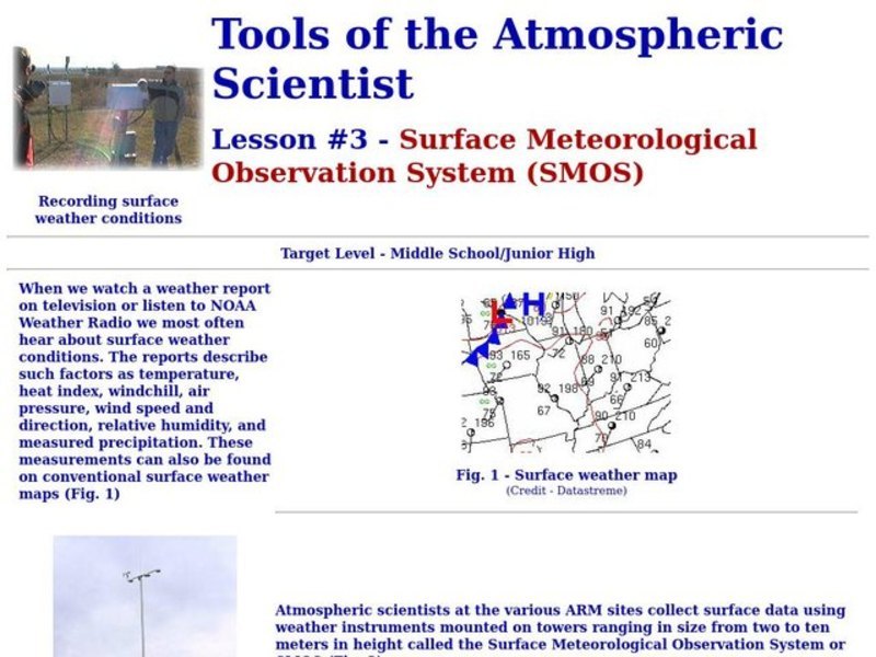 Surface Meteorological Observation System (SMOS) Lesson Plan