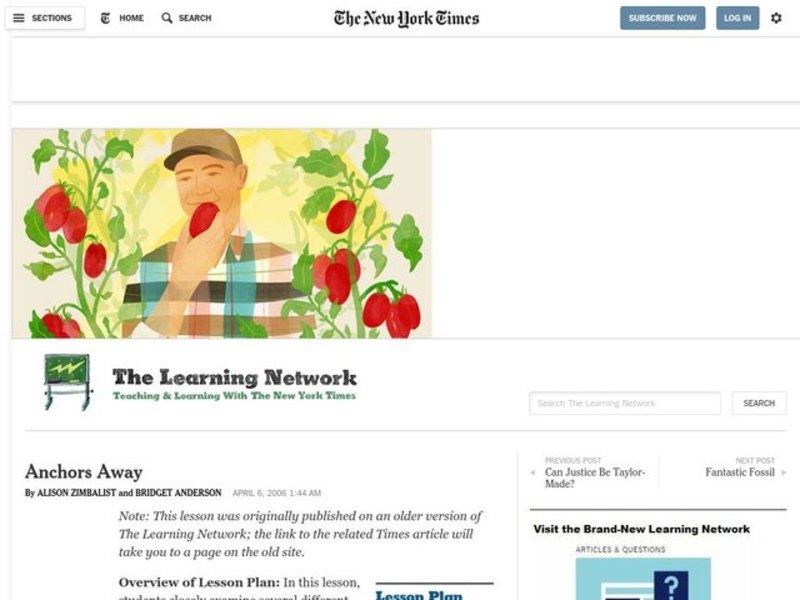 Anchors Away Lesson Plan