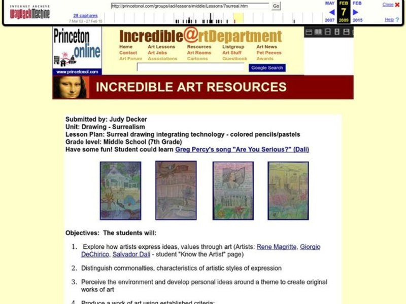 Surrealism Lesson Plan