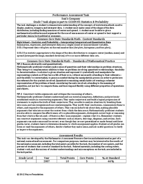 Suzi's Company Assessment