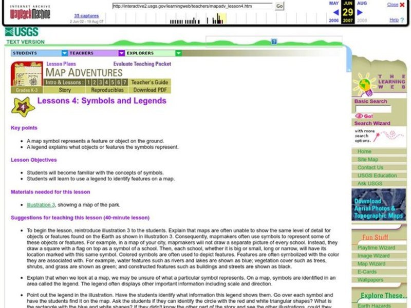 Symbols and Legends Lesson Plan