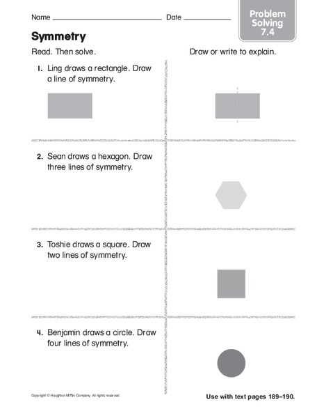 Symmetry Worksheet