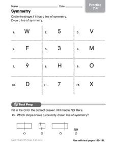 Symmetry: Practice Worksheet