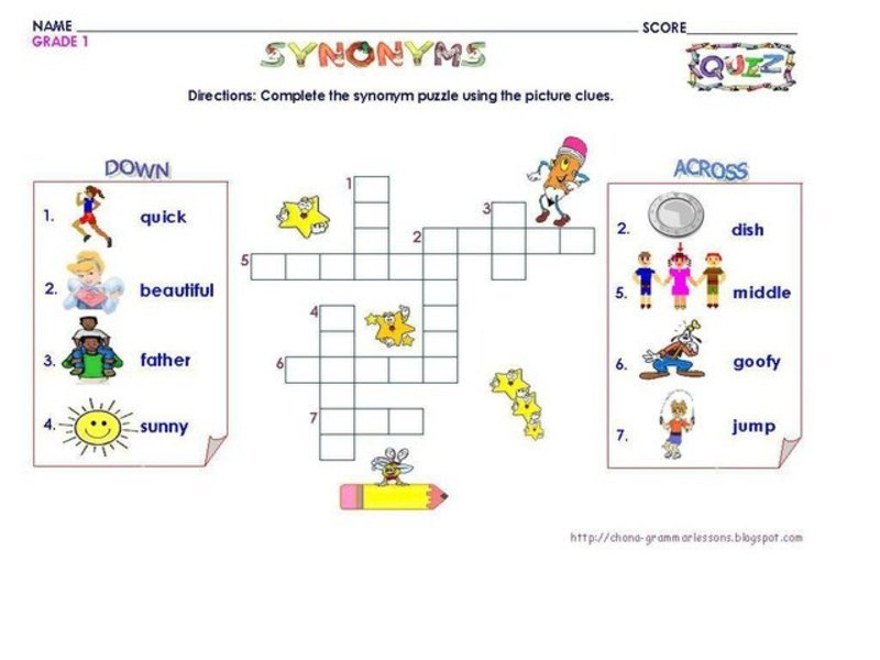 Synonyms Worksheet
