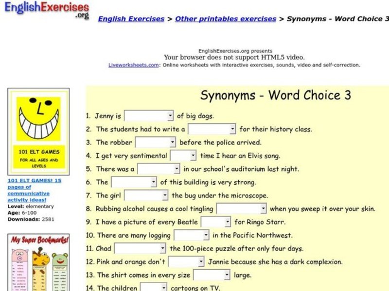 Synonyms Interactive