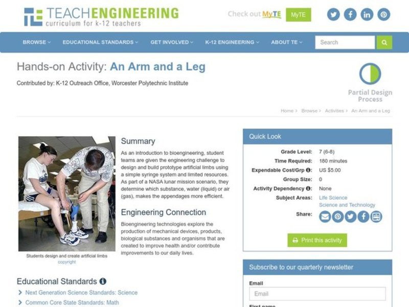 An Arm and A Leg Lesson Plan