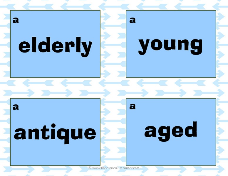 Synonyms and Antonyms Printables