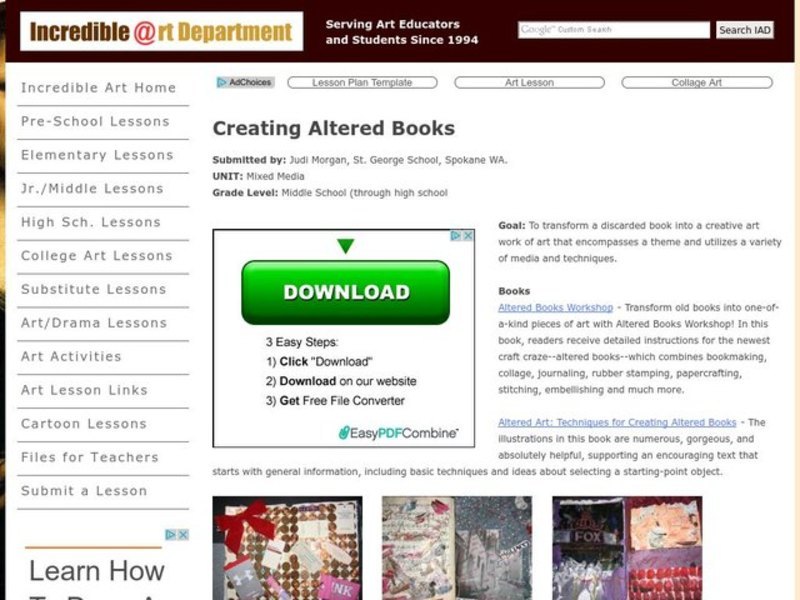 Altered Books Lesson Plan