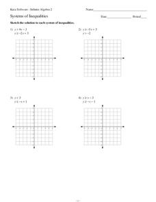 Systems of Inequalities Worksheet