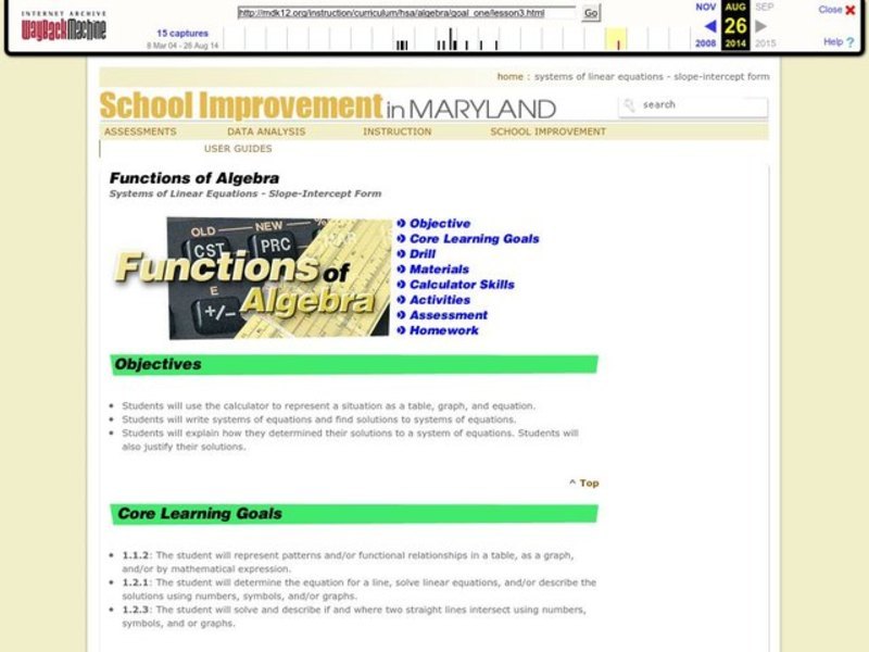 Systems of Linear Equations Lesson Plan