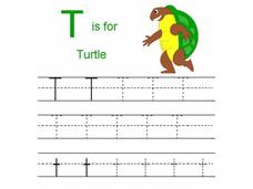 T is for Turtle Worksheet