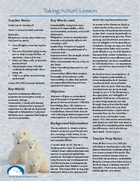 Taking Action! Lesson Plan