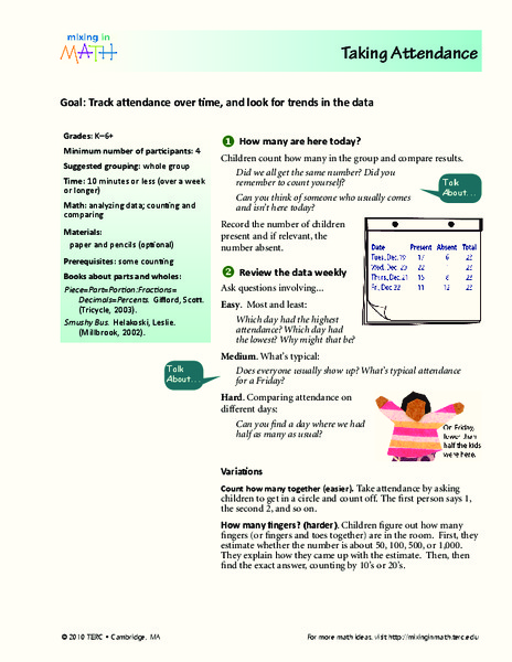 Taking Attendance Lesson Plan