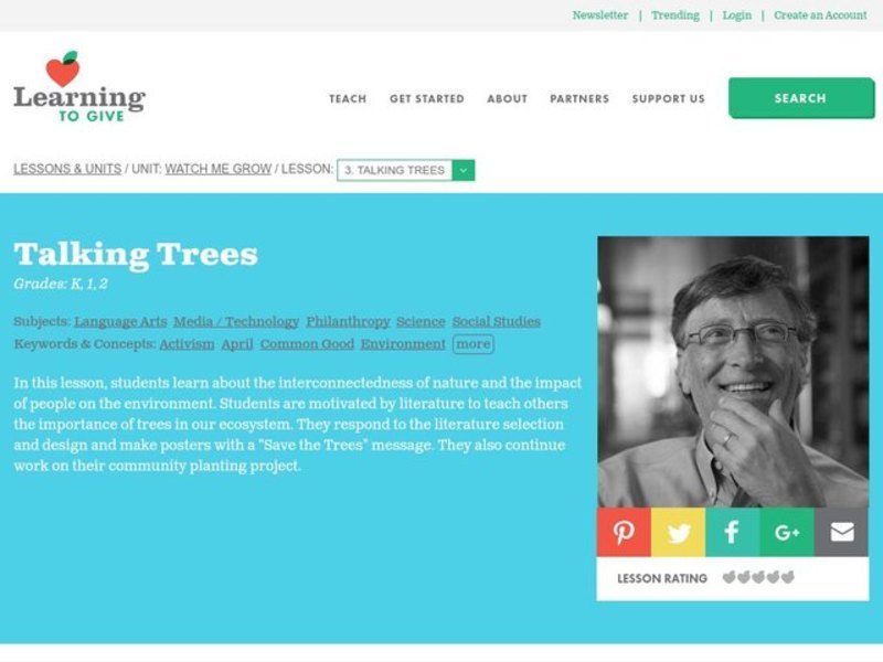 Talking Trees Lesson Plan