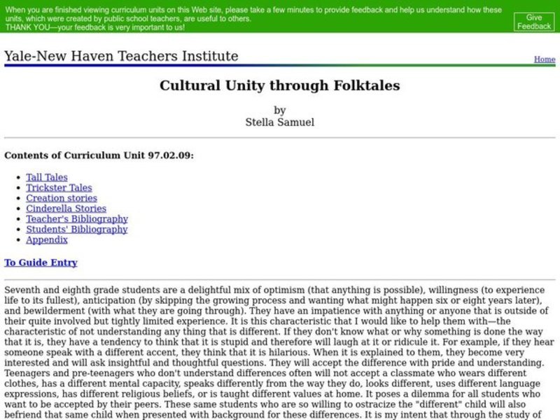 Tall Tales Lesson Plan