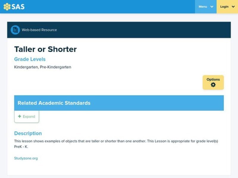 Taller or Shorter Lesson Plan