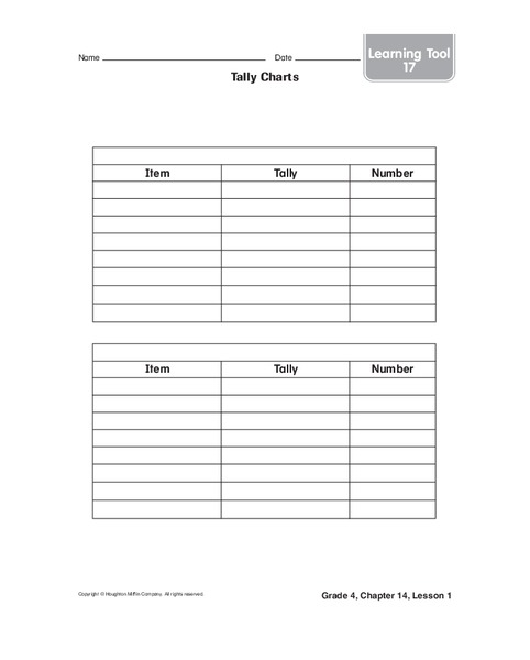 Tally Charts Organizer