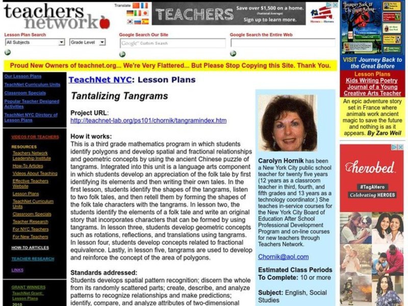 Tantalizing Tangrams Lesson Plan