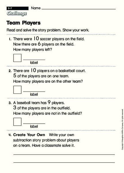 Team Players Worksheet