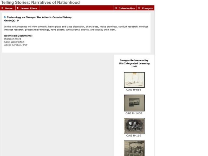 Technology as Change: The Atlantic Canada Fishery Lesson Plan