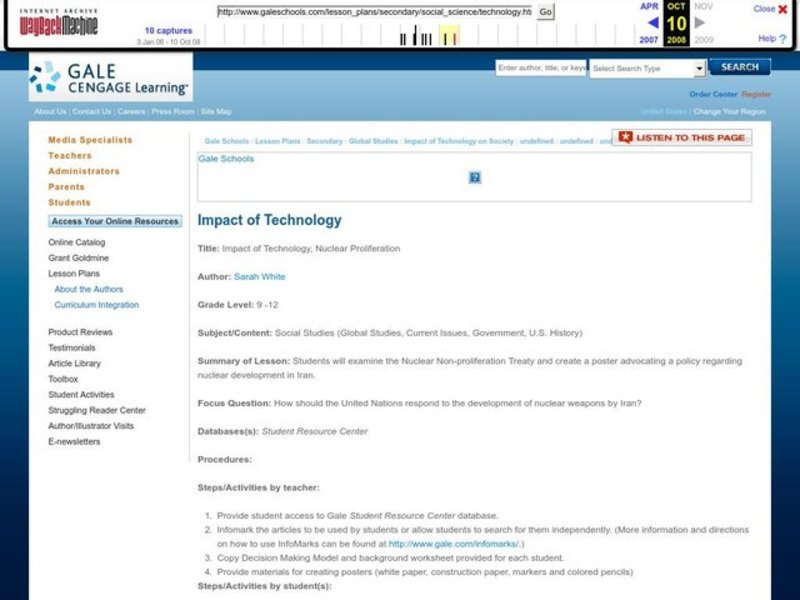 Technology Lesson Plan