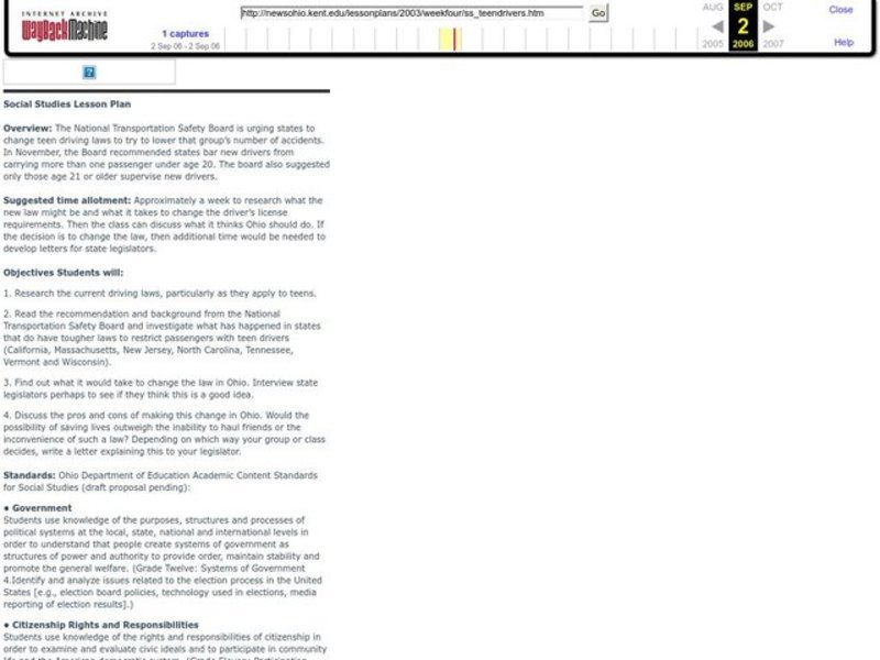 Teen Drivers With Passengers Lesson Plan