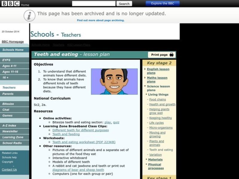 Teeth and Eating Lesson Plan