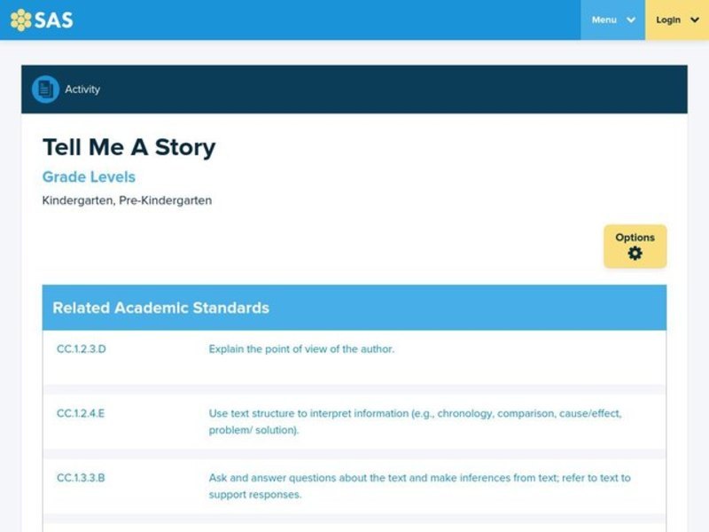 Tell Me A Story Lesson Plan