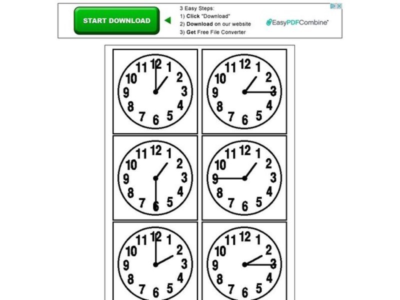 Telling Time Worksheet