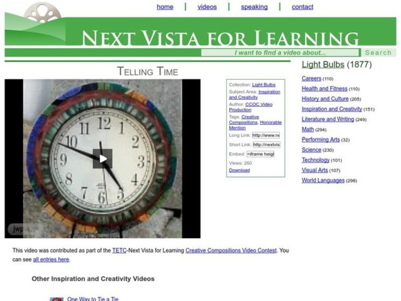 Telling Time Instructional Video