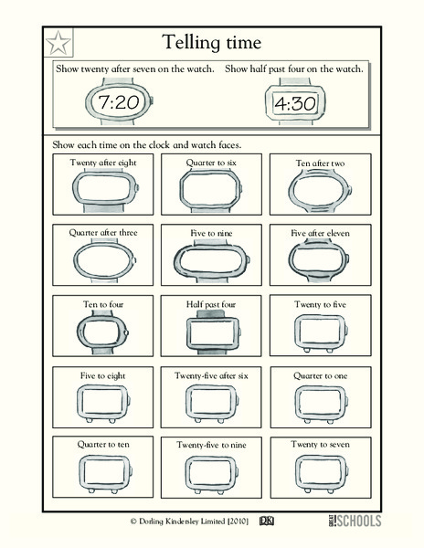 Telling Time Worksheet