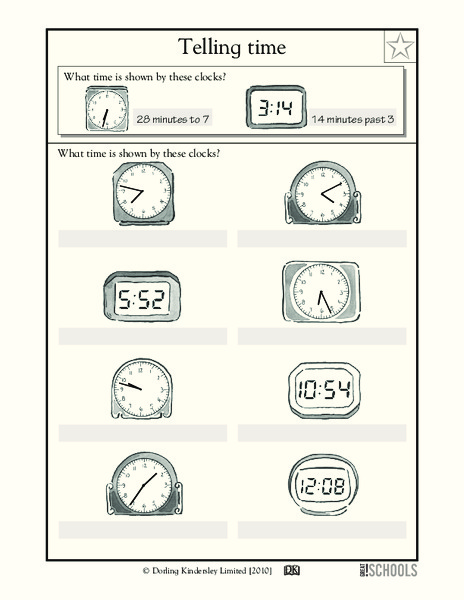 Telling Time Worksheet