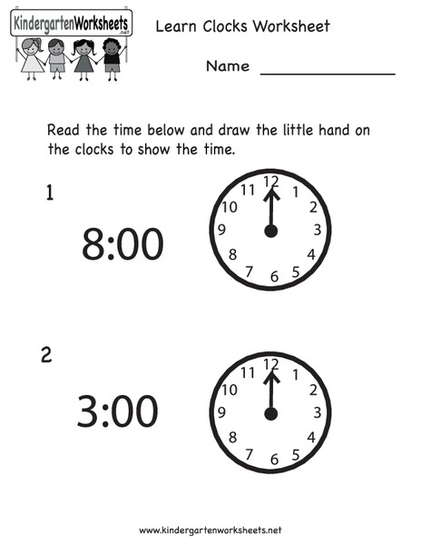 Telling Time to the Hour Worksheet