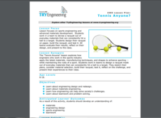 Tennis Anyone? Lesson Plan