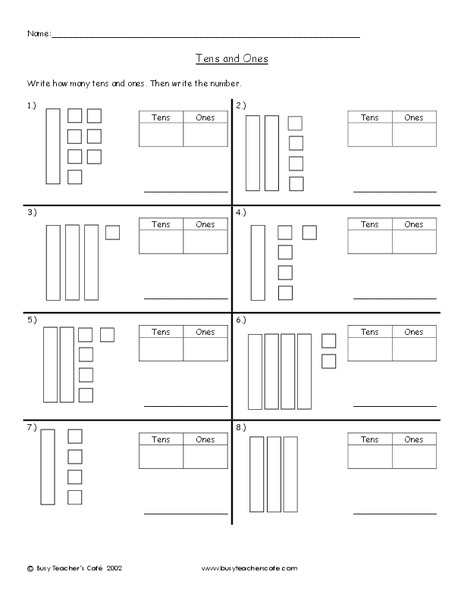 Tens and Ones Lesson Plan