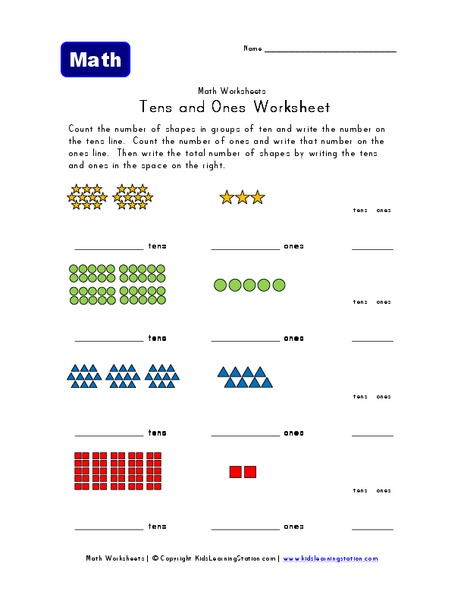 Tens and Ones  Worksheet