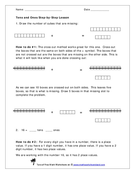Tens and Ones Worksheet