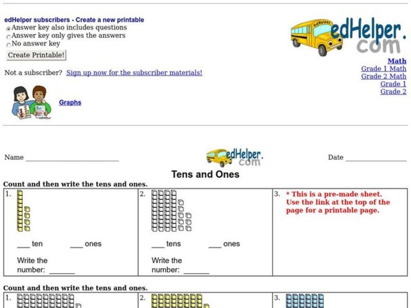 Tens and Ones Interactive