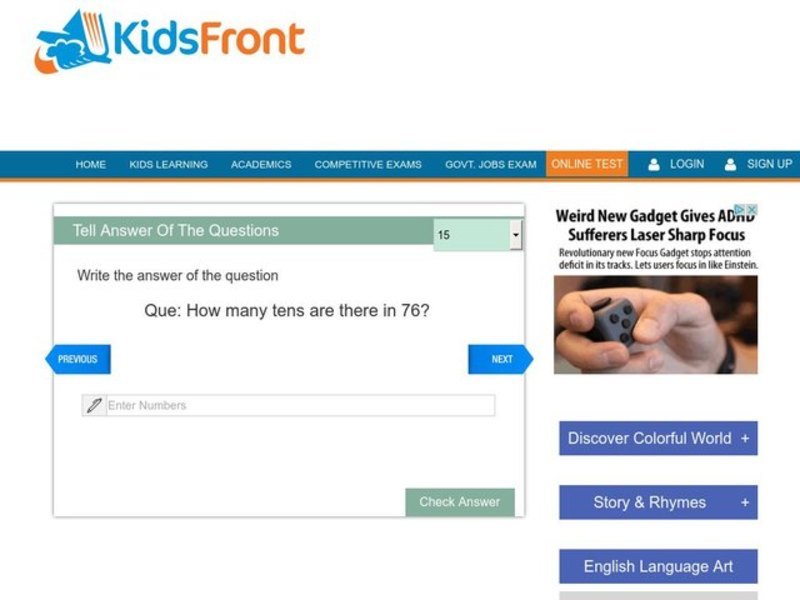 Tens question Interactive
