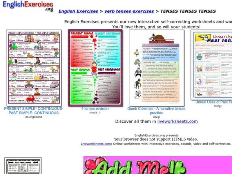 Tenses Tenses Tenses Interactive
