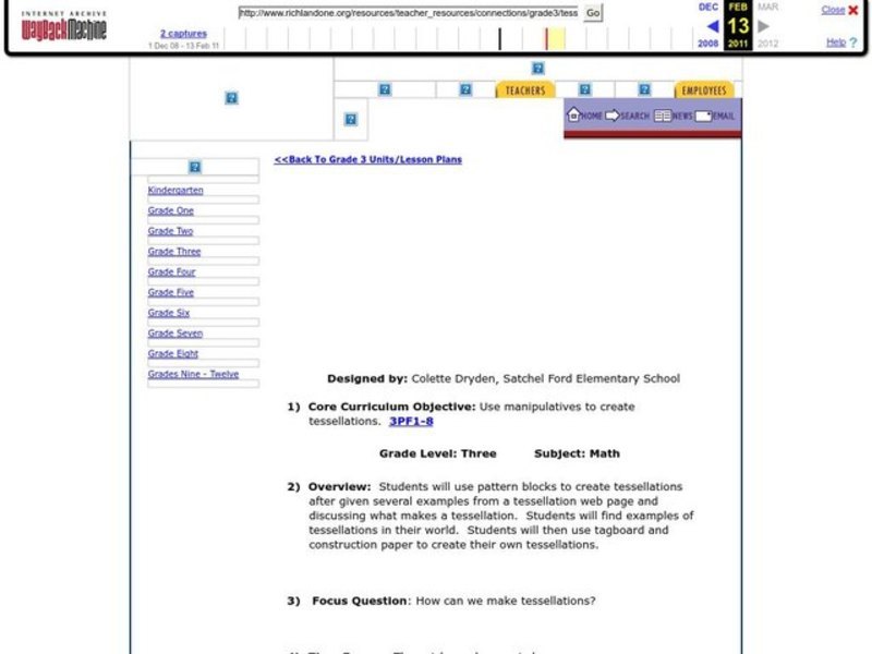 Tessellations Lesson Plan