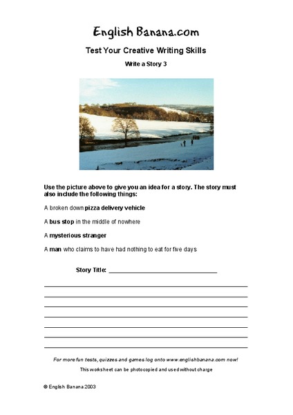 Test Your Creative Writing Skills Writing