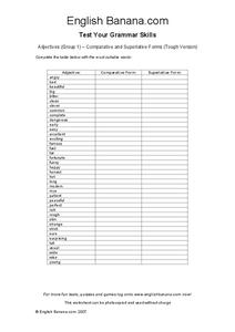 Test Your Grammar Skills Organizer